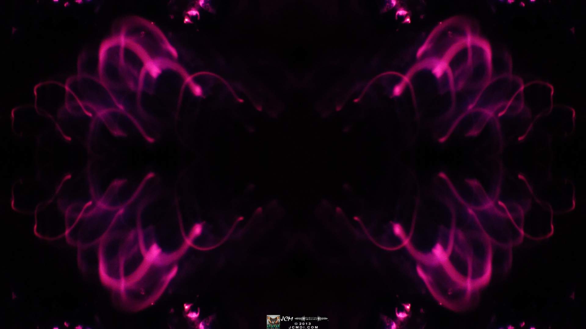 Quadroscopic art made from a still image � Fireplace coals and firefall